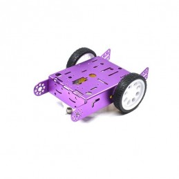 Kit DIY chasis de coche robot inteligente MBOT de aluminio púrpura 2WD