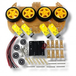 Kit chasis 4WD transparente para coche robot inteligente con Arduino