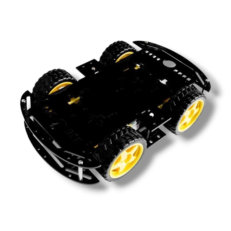 Kit chasis 4WD NEGRO para coche robot inteligente con Arduino
