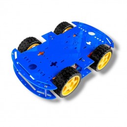 Kit chasis 4WD AZUL para coche robot inteligente con Arduino