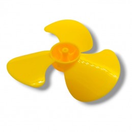 Hélice de 3 palas y 80 mm de diámetro de plástico amarilla