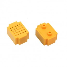 Micro protoboard de 25 contactos ZY-25 de color amarillo anaranjado