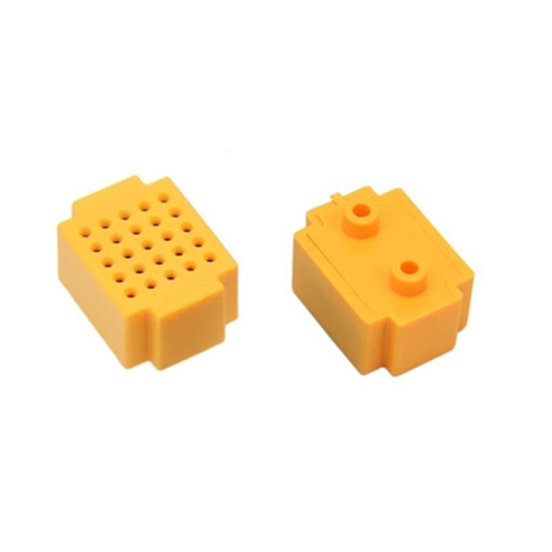 Micro protoboard de 25 contactos ZY-25 de color amarillo anaranjado