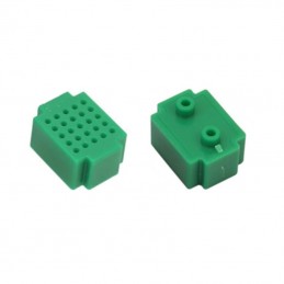 Micro protoboard de 25 contactos ZY-25 de color verde oscuro