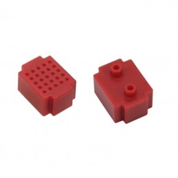 Micro protoboard de 25 contactos ZY-25 de color rojo