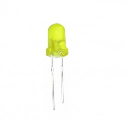 Diodos LED de 5 mm amarillo de lente difusa