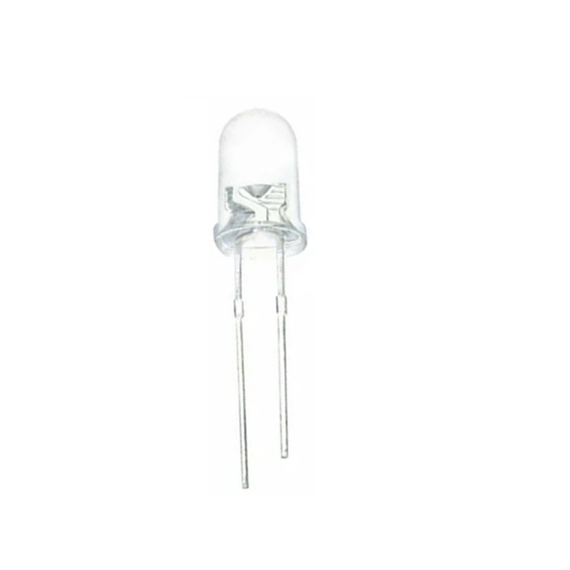 Diodos LED de 5 mm blanco de lente transparente