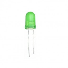 Diodos LED de 5 mm verde de lente difusa