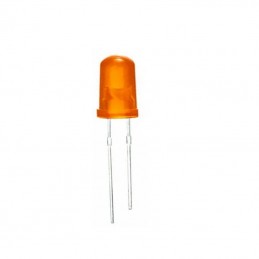 Diodos LED de 5 mm naranja de lente difusa