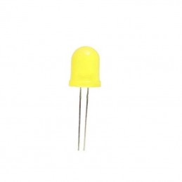 Diodos LED de 10 mm amarillo de lente difusa