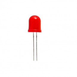 Diodos LED de 10 mm rojo de lente difusa