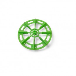 Rueda de patrón verde modelo DIY para proyecto de robótica en miniatura