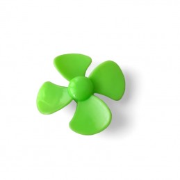 Hélice verde de cuatro aspas 40 mm de diámetro de plástico